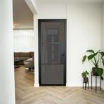 Stalen Binnendeur - 3 Vlaks - Rook glas - Met slot, Doe-het-zelf en Verbouw, Minder dan 80 cm, Binnendeur, Nieuw, Metaal