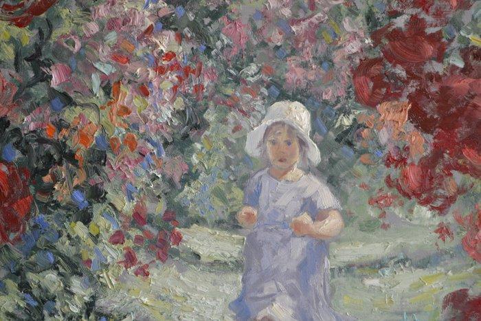 Chris van Dijk (1952) - Impressionist  Jardin des roses, Antiek en Kunst, Kunst | Schilderijen | Klassiek