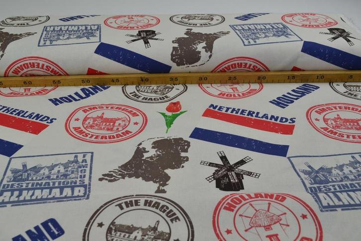 Katoen Canvas Stof digitaal Holland, Hobby en Vrije tijd, Stoffen en Lappen