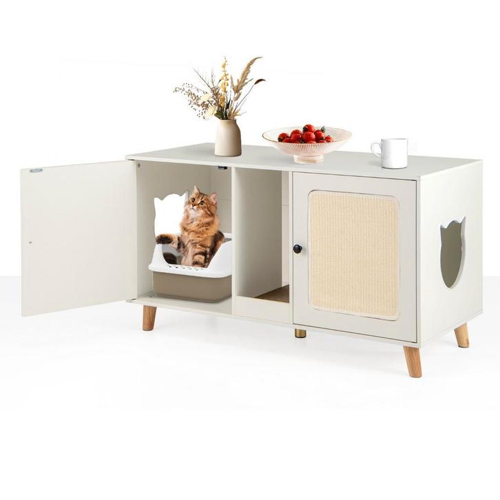 LIVSK Kattenkast met 2 Ruimtes - Multifunctioneel Meubel - K, Dieren en Toebehoren, Kattenmanden, Nieuw, Verzenden