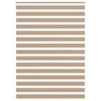 vidaXL Zebra Blind 155x230 cm stofbreedte 150,9 cm polyester, Huis en Inrichting, Verzenden, Nieuw, Bruin