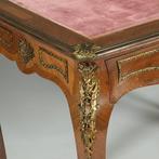 Bureau plat verguld brons en inlegwerk gesigneerd Auguste Ch, Antiek en Kunst, Ophalen of Verzenden