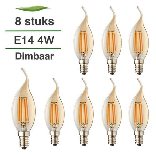 8x E14 LED lamp | Kaarslamp |  4W 2500K extra warm | Dimbaar, Huis en Inrichting, Lampen | Losse lampen, E14 (klein), Nieuw, 30 tot 60 watt