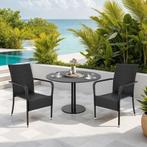 Wicker tuinstoel Girona, stapelbaar, draagkracht 120 kg - Se, Verzenden, Nieuw