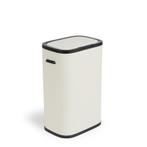 Prullenbak met drukdeksel - 60 liter - crème-wit - 42 x 28,5, Huis en Inrichting, Verzenden, Nieuw