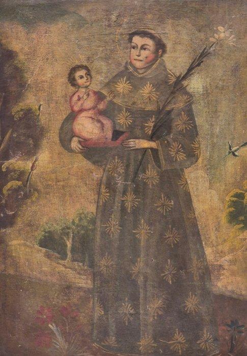 Scuola spagnola (XIX-XX) - SantAntonio, Antiek en Kunst, Kunst | Schilderijen | Klassiek