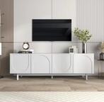 Modern TV-meubel 175 cm – Wit met 4 Deuren en Planken, Huis en Inrichting, Kasten | Televisiemeubels, Verzenden, Nieuw