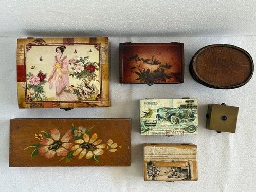 Themacollectie - Vintage Houten Kisten / Opbergdozen, Antiek en Kunst, Antiek | Speelgoed