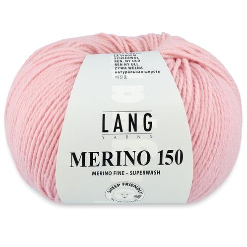 Lang Yarns Merino 150 - 109 babyroze - Merinowol Garen, Hobby en Vrije tijd, Breien en Haken, Ophalen of Verzenden