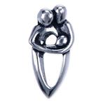 Zilveren Ouders met baby ketting hanger, Verzenden, Nieuw