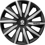 Sparco Wieldoppen setpen Milano - 16-inch - Zwart/Zilver - S, Verzenden, Nieuw