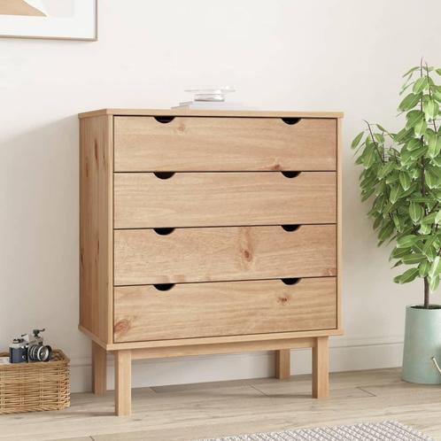 vidaXL Ladekast OTTA 76,5x39,5x90 cm massief grenenhout, Kinderen en Baby's, Kinderkamer | Commodes en Kasten, Nieuw, Verzenden