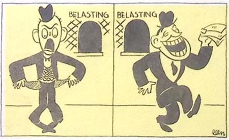 Belastingverlaging in Rood Zweden op spotprent (lijst optie), Antiek en Kunst, Kunst | Litho's en Zeefdrukken, Verzenden