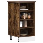 vidaXL Onderkast Riga 40x44,5x81,5 cm bewerkt hout gerookt, Huis en Inrichting, Keuken | Keukenelementen, Verzenden, Nieuw, Bruin