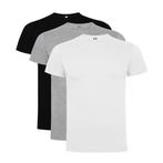 3 pack t-shirt Dogo Premium Zwart / Wit / Licht Grijs, Overige kleuren, Roly, Verzenden, Nieuw