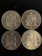 Frankrijk. Ve République. 50 Francs 1975/1978 (4 monnaies)
