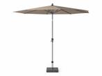 Riva parasol 300 cm rond taupe met kniksysteem, Nieuw, Ophalen of Verzenden