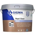 Muurverf  Sigma Pearl Clean Mat 5L, Ophalen, 5 tot 10 liter, Wit, Nieuw