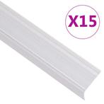 vidaXL Trapneuzen L-vormig 15 st 90 cm aluminium, Verzenden, Nieuw