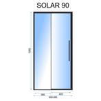 REA Solar Black Douchedeur met Schuifdeur 90 x 195 cm - 6..., Nieuw, Ophalen of Verzenden