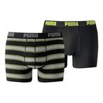 Puma Boxershort 2Pack RUGBY STRIPE Black / Antra, Verzenden