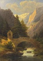 Duitse school (XIX) - Landschaft, Antiek en Kunst, Kunst | Schilderijen | Klassiek