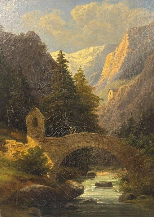 Duitse school (XIX) - Landschaft, Antiek en Kunst, Kunst | Schilderijen | Klassiek