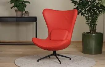 Scandinavische draaifauteuils, Huis en Inrichting, Fauteuils, Nieuw, Leer, Ophalen of Verzenden