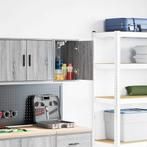 vidaXL Garage wandkast bewerkt hout grijs Sonoma, Verzenden, Nieuw