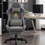 Nieuwe: Game Stoel – Ergonomisch en PU-Lederen Bureaustoel, Verzenden, Nieuw, Ergonomisch, Grijs