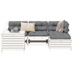 vidaXL 5-delige Loungeset massief grenenhout wit, Verzenden, Nieuw, Loungeset