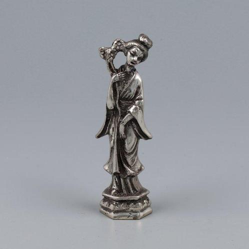 Carlo Camusso Geishas - Miniatuur beeldje (2) - .925 zilver, Antiek en Kunst, Antiek | Goud en Zilver