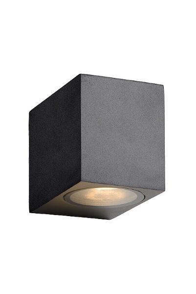 Lucide ZORA LED - wandlamp IP44 zwart dimbaar GU10 3000K, Tuin en Terras, Buitenverlichting, Nieuw, Led, Aluminium, Verzenden