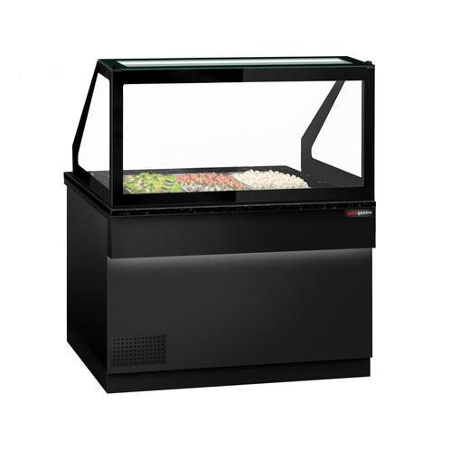 GGM Gastro | Saladette TORONTO - 1250mm - Zwarte voorkant -, Witgoed en Apparatuur, Koelkasten en IJskasten, 140 tot 160 cm, Verzenden