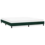 vidaXL Bedframe zonder matras 180x220 cm fluweel donkergroen, Verzenden, Stof, Groen, Nieuw