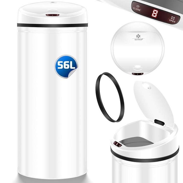 Prullenbak met sensor - Afvalbak - Vuilnisbak - 56 Liter - W, Huis en Inrichting, Overige Huis en Inrichting, Nieuw, Verzenden
