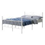 Metalen bedframe Apolda met bedbodem wit 140x200 cm, Nieuw, Verzenden