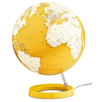 Design wereldbol Licht en Kleur Geel 30cm beschikbaar voor biedingen