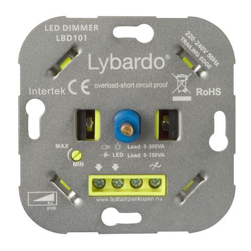 LED dimmer universeel inbouw Lybardo 0-150W Fase afsnijding, Doe-het-zelf en Verbouw, Elektra en Kabels, Overige typen, Nieuw