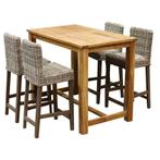 Rita barset 135x80xH105 cm 5-delig teak, Tuin en Terras, Tuinsets en Loungesets, Ophalen of Verzenden, Nieuw