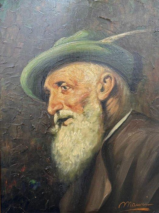 Mauri (XIX-XX) - Ritratto di alpino, Antiek en Kunst, Kunst | Schilderijen | Klassiek
