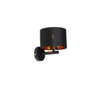 Moderne wandlamp zwart met goud - VT 1, Nieuw, Overige materialen, Modern