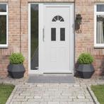 vidaXL Plantenbak 2 pcs Antraciet 50 x 50 x 40 cm Staal, Verzenden, Minder dan 60 cm, Nieuw, Metaal