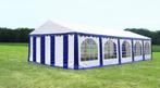 Premium Partytent PVC 6x12x2 mtr in Wit-Blauw (6x12 meter), Verzenden, Nieuw, 2 meter of meer, Partytent