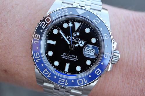Horloge Rolex GMT-Master ll 12/2022 Full set, Goede conditie, Sieraden, Tassen en Uiterlijk, Horloges | Heren, Staal, Zo goed als nieuw