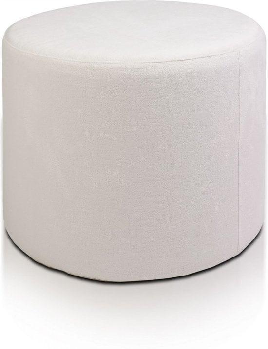 Moderne landelijke poef - gebroken wit - EU gemaakt - zac..., Huis en Inrichting, Banken | Voetenbanken en Poefen, Nieuw, Ophalen of Verzenden