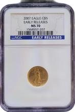 Gouden American Eagle 1/10 oz 2007 Early Releases NGC MS70, Postzegels en Munten, Verzenden, Midden-Amerika, Losse munt, Goud
