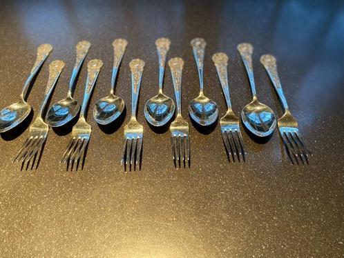 Bestekset (12) - .800 zilver - Djokja, 6 couverts, Antiek en Kunst, Antiek | Goud en Zilver