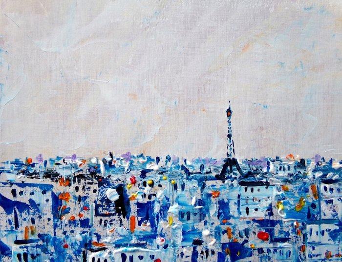 DENIS Pascal dit ROY. - Paris et la Tour Eiffel., Antiek en Kunst, Kunst | Schilderijen | Klassiek
