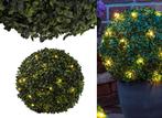 HI - Kunstbuxusbol - Met LED verlichting en timer - 35 cm, Tuin en Terras, Bloembakken en Plantenbakken, Verzenden, Nieuw